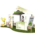 Outdoor Tour Exhibition Point Outdoor Real Estate Tour Temporary Exhibition Point Simple Exhibition Point Exhibition Display Flash Activities 3d model