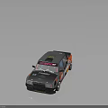 Gray And Orange Modified Race Car With Number 55 Stickers And Racing Livery