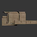 Architectural Interior Model With Multiple Levels Compartments Small Items Cans Tools Brown Cardboard Open Structure