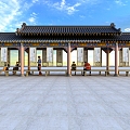 Chinese-style promenade 3d model