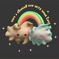 Modern Game Character Clouds Cartoon Clouds 3d model