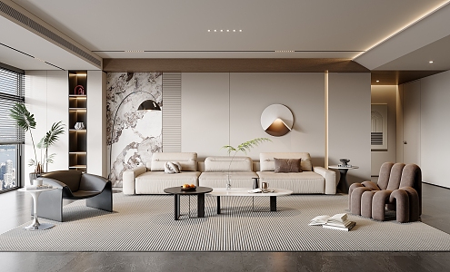 modern living room 3d model