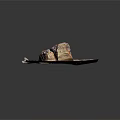 Split Wood Stone Material With Natural Texture And Surface Details On White Paper