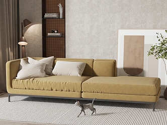 modern chaise sofa 3d model