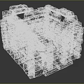 Stone Architectural Components Of Medieval Fortress With Steps Walls And Torches