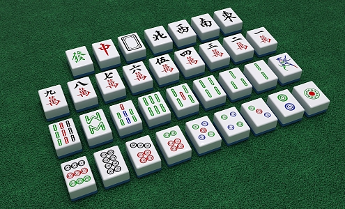 Modern Mahjong 3d model