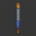 High Quality Blue And Orange Coil Spring Shock Absorber For Heavy Duty Hardware Tools 3d model