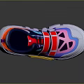 Vibrant Multicolored Casual Sneakers With Modern Design AC Logo Straps KEN Branding And White Sole