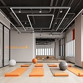 Modern Yoga Room 3d model