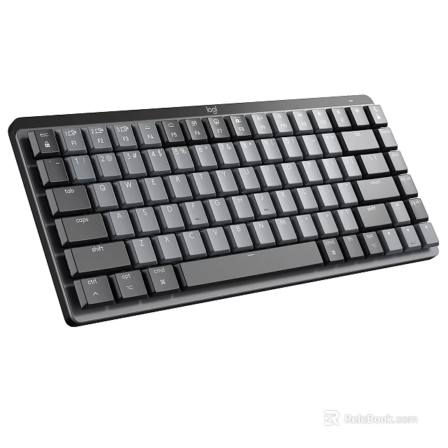 Sleek Black Modern Computer Keyboard With Standard Key Layout And Ergonomic Design For Efficient Typing 3d model