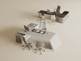 Modern Office Desk and Chair Manager's Office Desk and Chairman's Office Desk and Chair 3d model