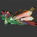 Vibrant Phoenix Art Sculpture With Intricate Patterns On Wings And Tail