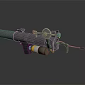 Military Tactical Weapon With Metallic Body Sight Mechanism And Ammunition Cylinder
