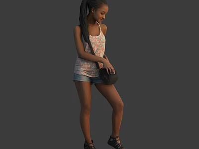 Summer women 3d model
