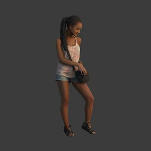 Summer women 3d model