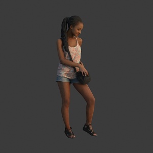 Summer women 3d model