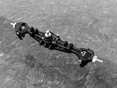 Tire Hub Assembly With Black Automotive Axle Mechanical Components And Suspension Parts 3d model