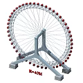 Large And Small Ferris Wheel Amusement Equipment With 40M And 25M Radius