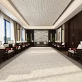 New Chinese Reception Room VIP Room 3d model