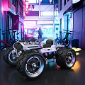 Modern Electric Toy Car With Large Wheels LED Lights For Kids Ride On Fun