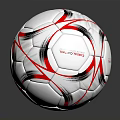VIVO PRO Soccer Ball With White Red Black Stripes Reflective Surface Sports Training Equipment