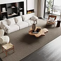 Sofa coffee table combination 3d model
