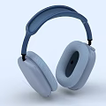 Over Ear Headphones With Blue Headband And Gray Comfortable Ear Cushions Modern Design