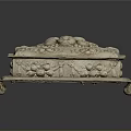 Decorative Metallic Household Item With Carved Floral Patterns And Footed Base