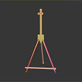 Wooden Tripod Easel With Light Wood Finish For Art Painting Support Furniture