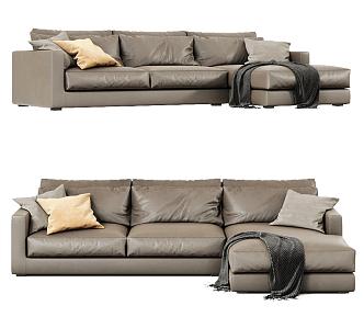 Modern corner sofa multiplayer sofa 3d model