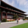 ancient building structure museum bucket arch garden architecture 3d model