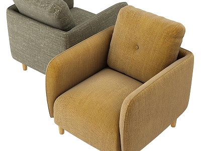 Single sofa fabric single chair model