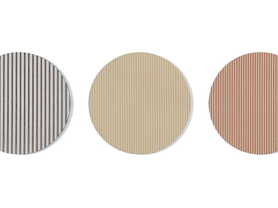 Modern Round Rugs with Striped Patterns in Gray Beige and Brown for Home Decor 3d model