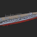 Aircraft Carrier With Long Flight Deck And Island Superstructure Naval Vessel