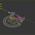 Military Artillery Equipment With Circular Rail Base And Long Barrel Mechanical Structure