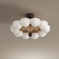 French cream chandelier ceiling lamp 3d model