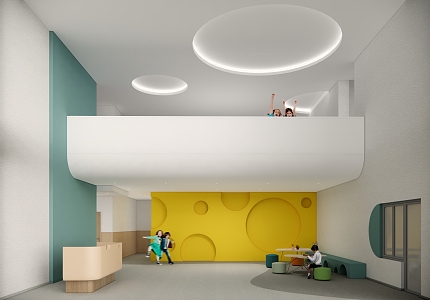 Modern Kindergarten Hall 3d model