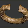 Shiny Golden Spiral Bracelet Daily Use Fashion Accessory With Smooth Design