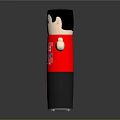 Toy Character In Red TULOGO MAQUINA Shirt With Black Hair Blue Eyes Outstretched Arms