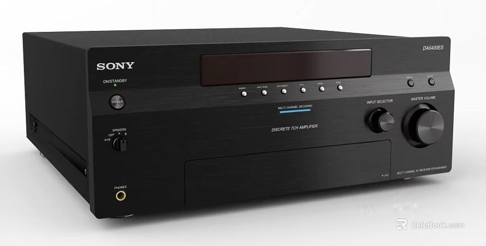 Sony Black High Quality Audio Receiver With Display Panel For Home Stereo Sound System 3d model 