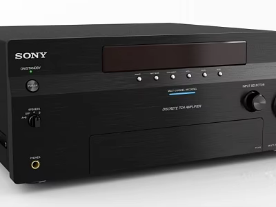 Sony Black High Quality Audio Receiver With Display Panel For Home Stereo Sound System 3d model