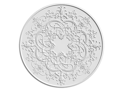 European-style lamp panel gypsum component carved 3d model