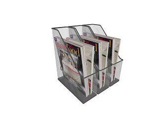 Modern clip stationery combination 3d model