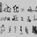 Comprehensive Collection of Fitness Equipment Featuring Treadmills Dumbbells Weight Machines and Exercise Benches