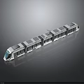 Modern Urban Train With Multiple Carriages And Sleek Aerodynamic Exterior Design