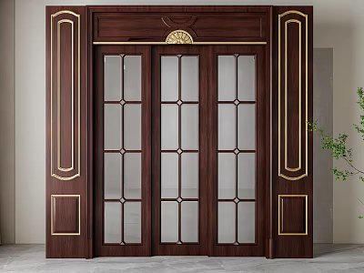American sliding door 3d model