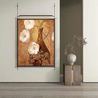 New Chinese Abstract Hanging Painting 3d model