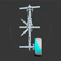 Industrial Equipment With Wheel Metal Structure Ladder And Connecting Components