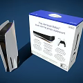 Modern PS5 game console 3d model