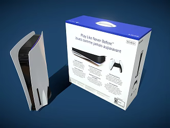 Modern PS5 game console 3d model